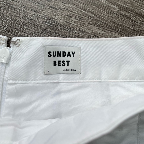 Sunday Best Aritzia White Pleated Tennis Skirt Sz 0 - Picture 3 of 8